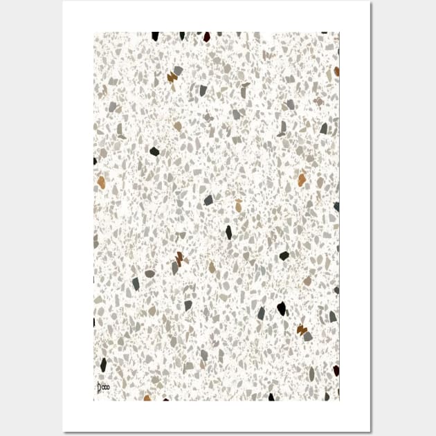 White Terrazzo Wall Art by DigitalCanvas